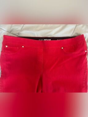 Plus 2X Skinny Jeans in Vibrant Red